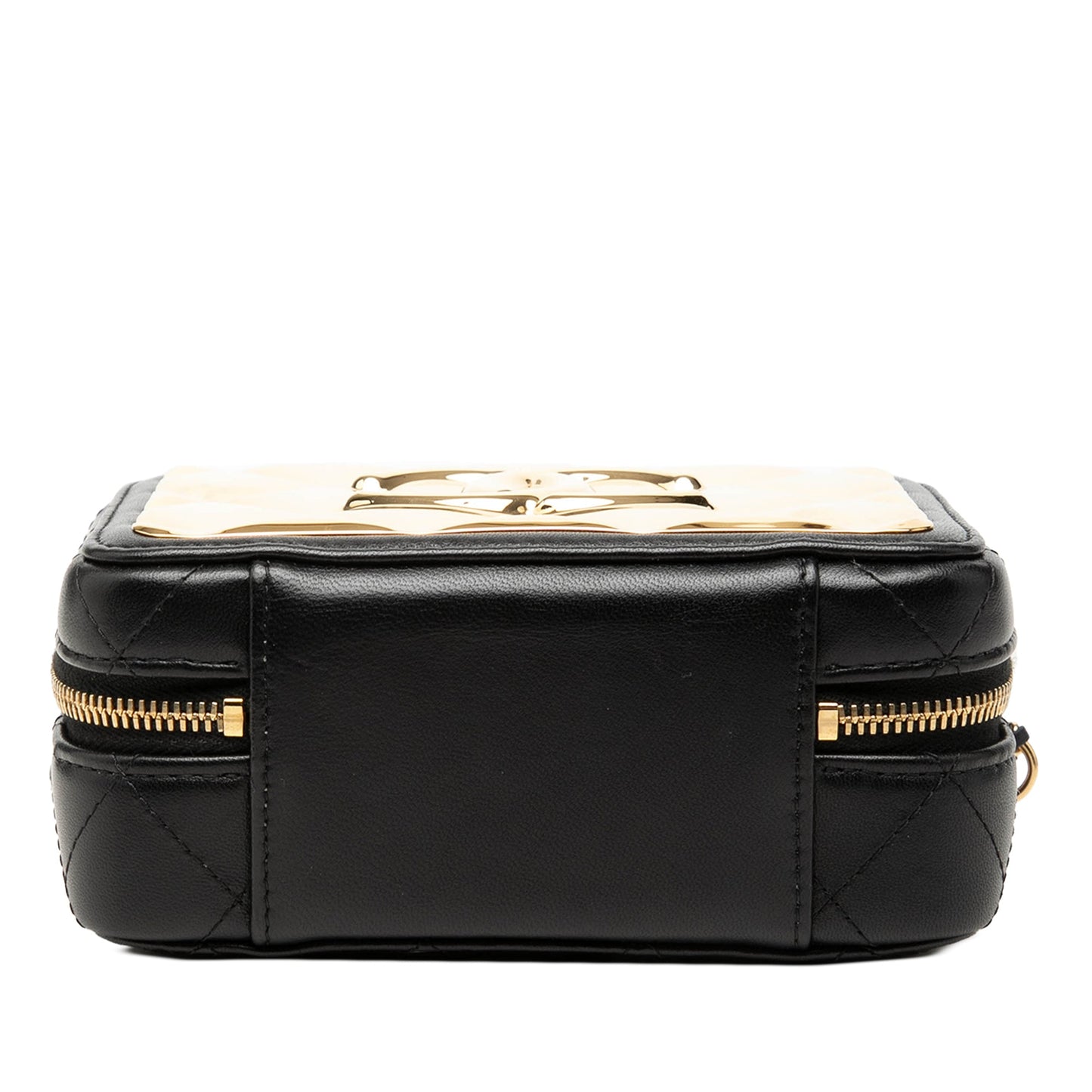 Chanel Mini CC Quilted Lambskin and Golden Plate Vanity Crossbody