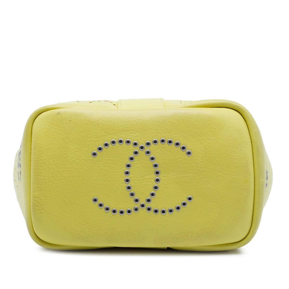 Chanel Small Perforated Calfskin Logo Eyelet Bucket Bag