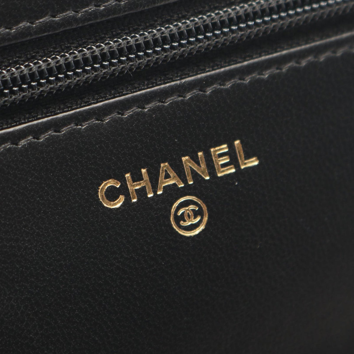 Chanel CC Quilted Studded Lambskin 18K Lucky Charms Wallet On Chain — Black