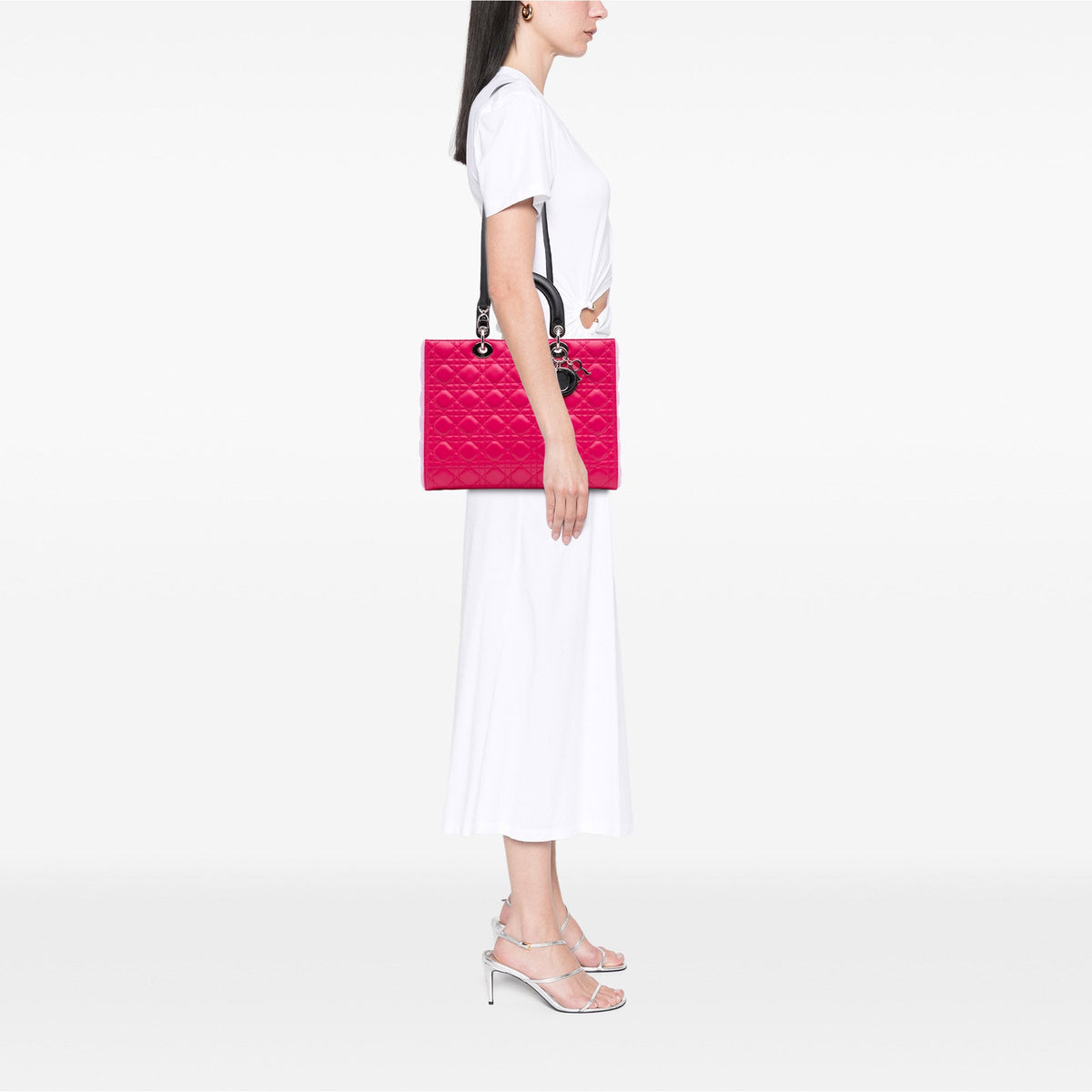 Dior Large Tricolor Lambskin Cannage Lady Dior