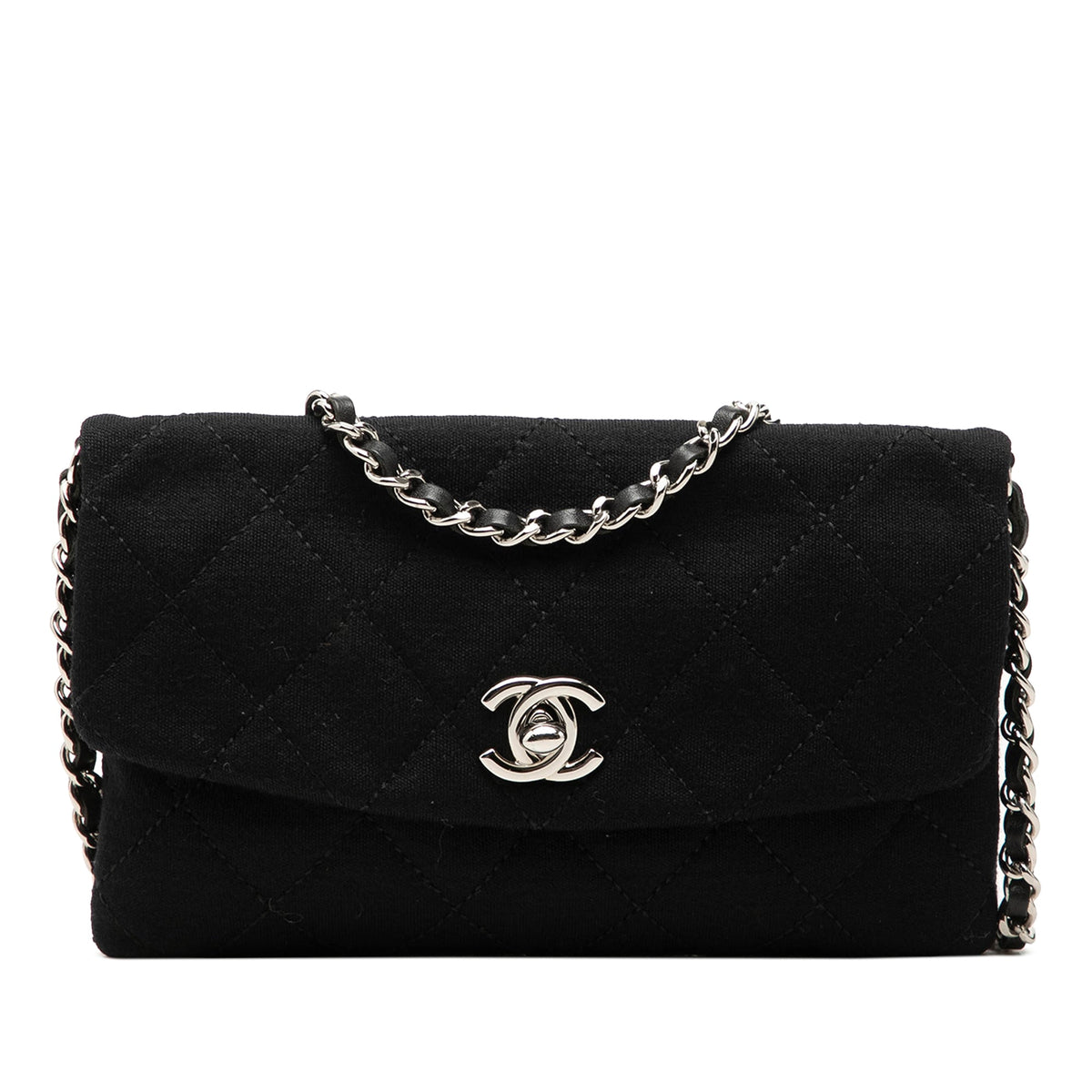 Chanel Mini CC Quilted Jersey Flap