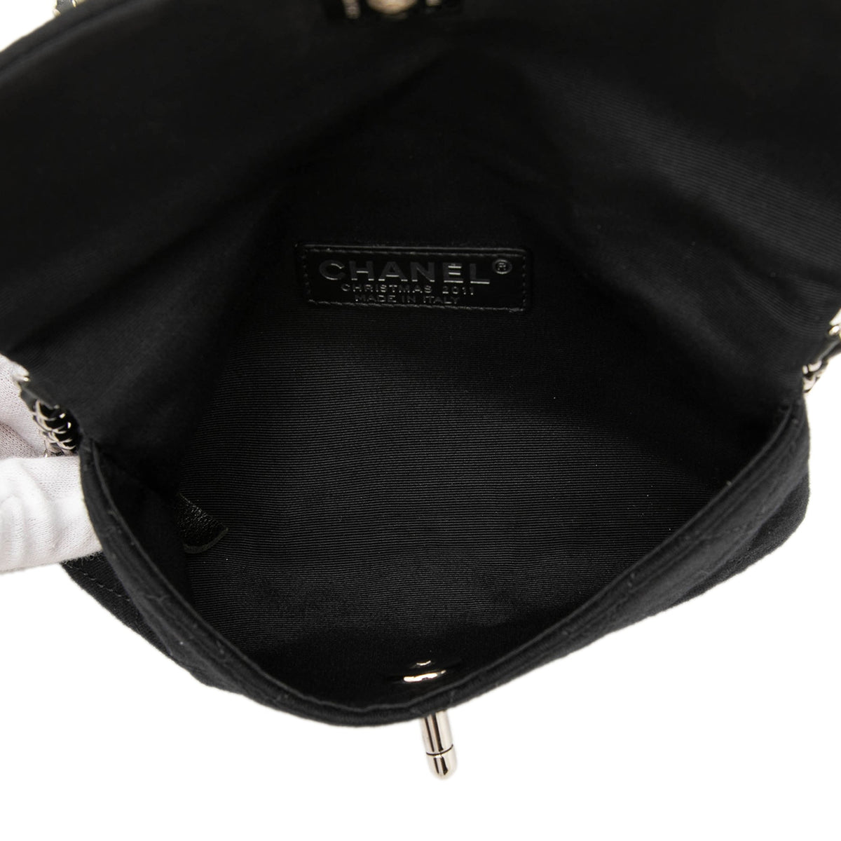 Chanel Mini CC Quilted Jersey Flap