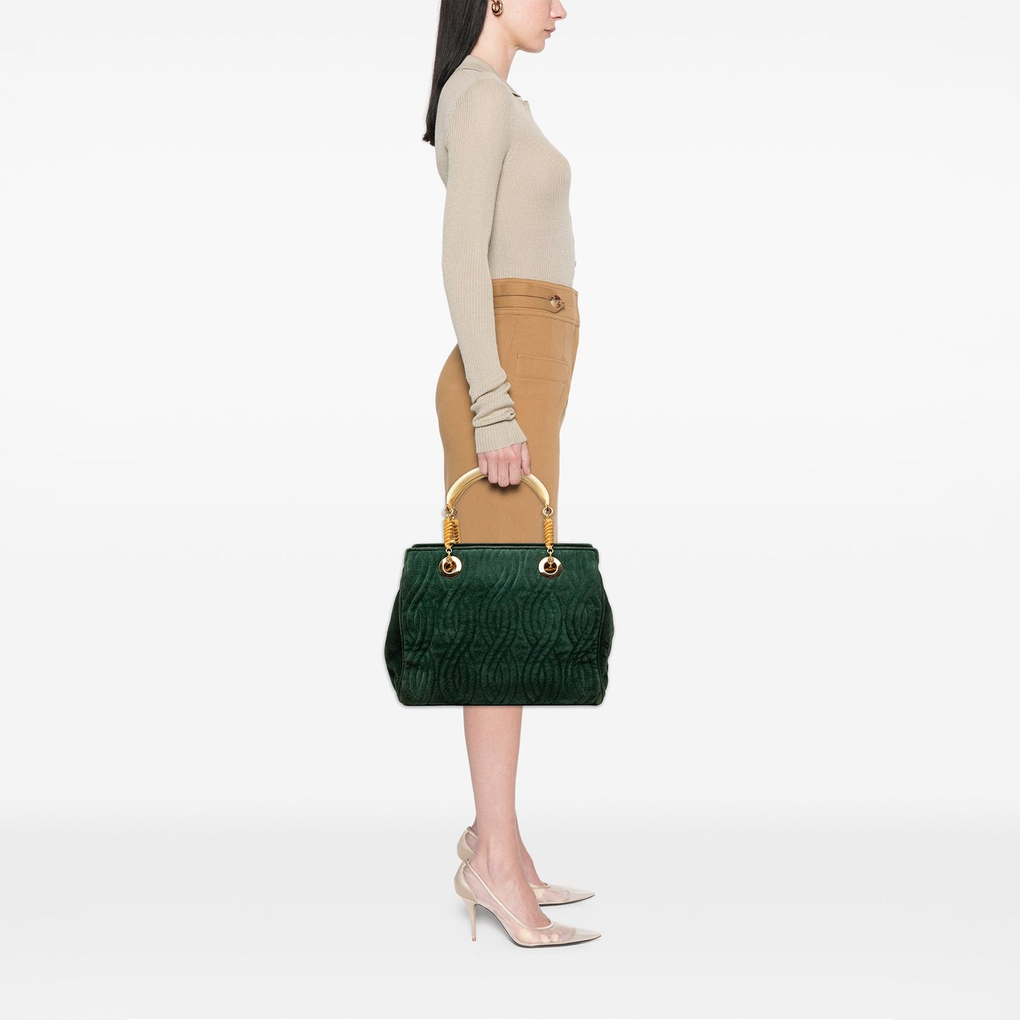 Fendi Suede Pasta Handbag