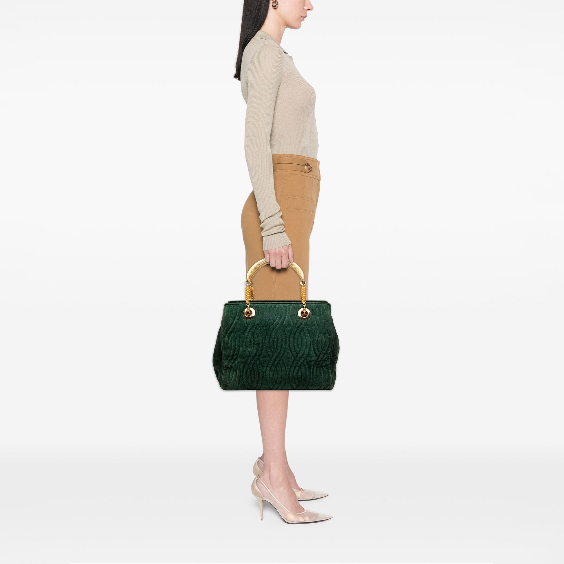Fendi Suede Pasta Handbag