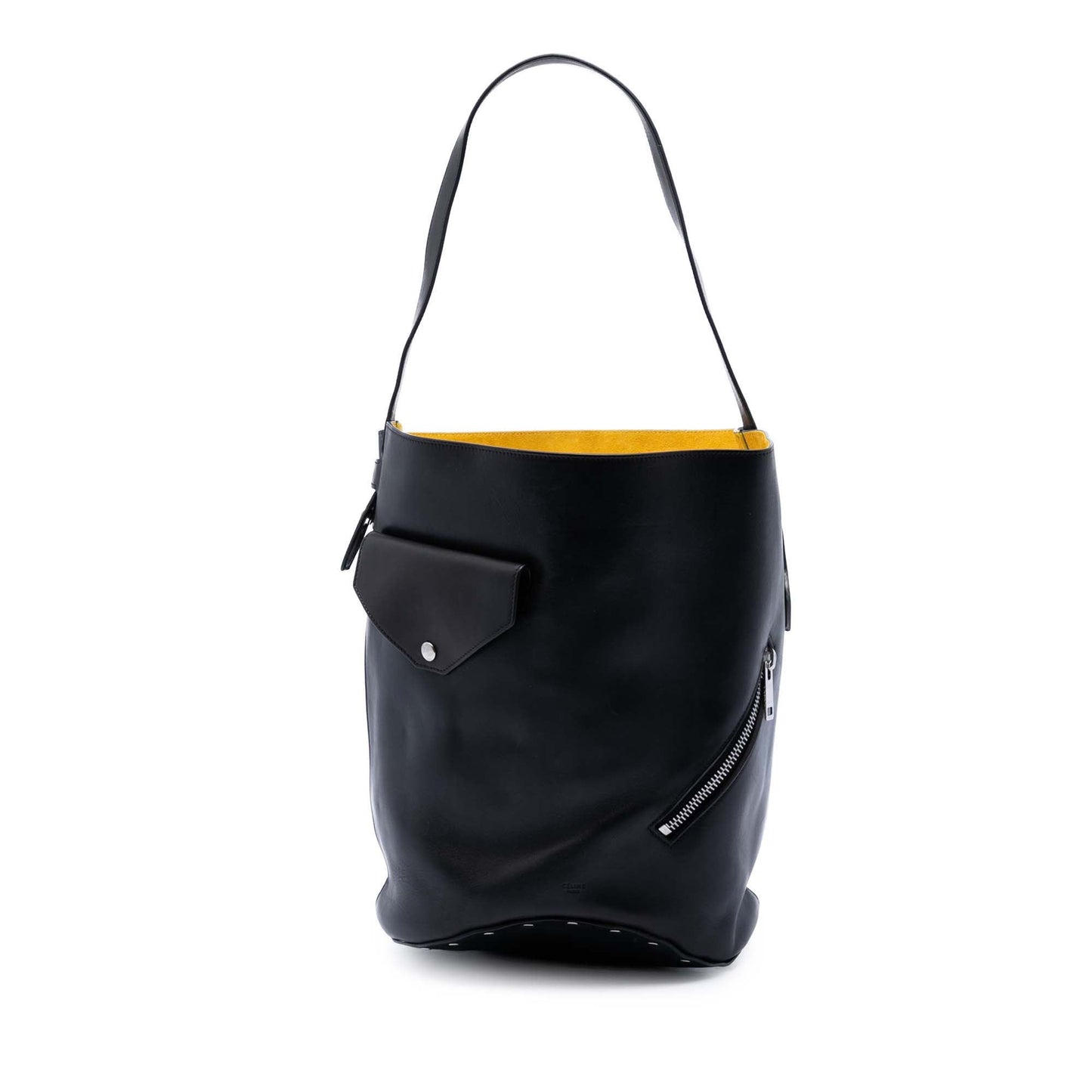 Celine Leather Biker Bucket Bag