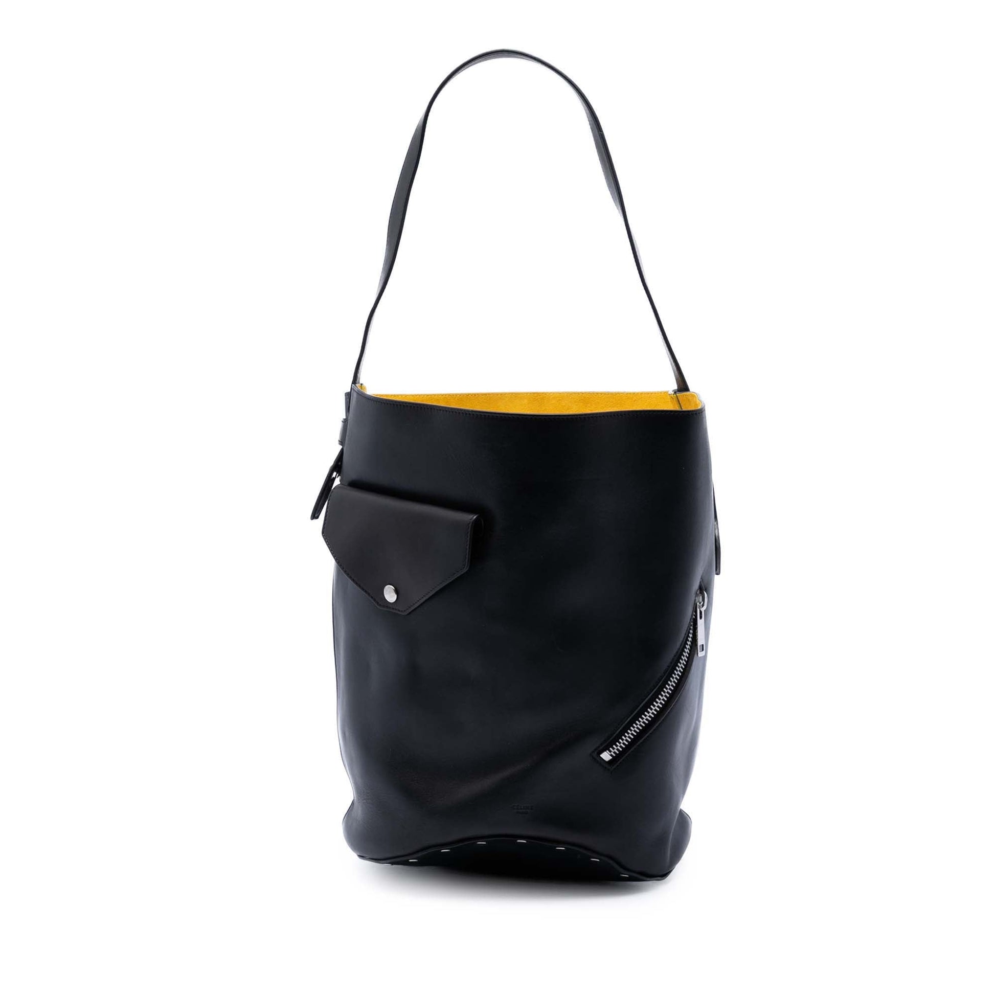 Celine Leather Biker Bucket Bag