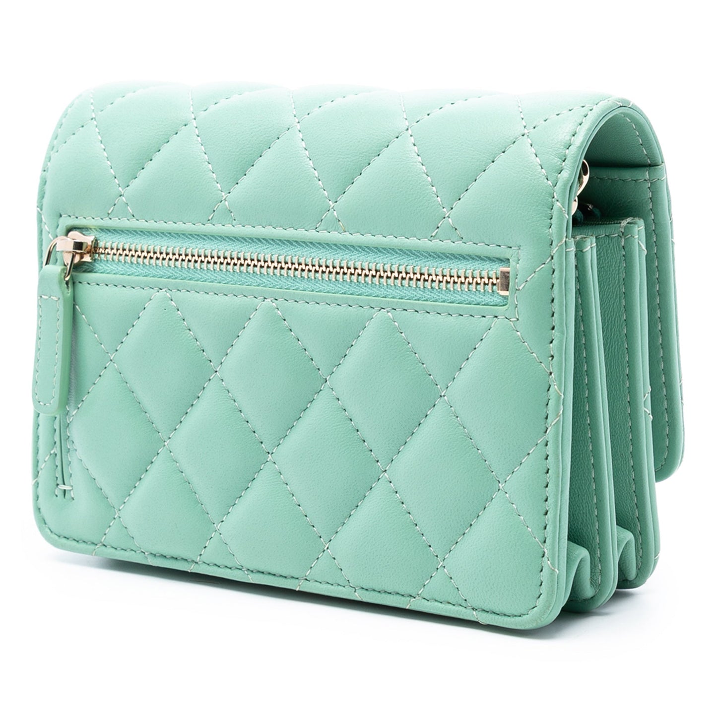 Chanel Mini CC Quilted Lambskin Wallet On Chain