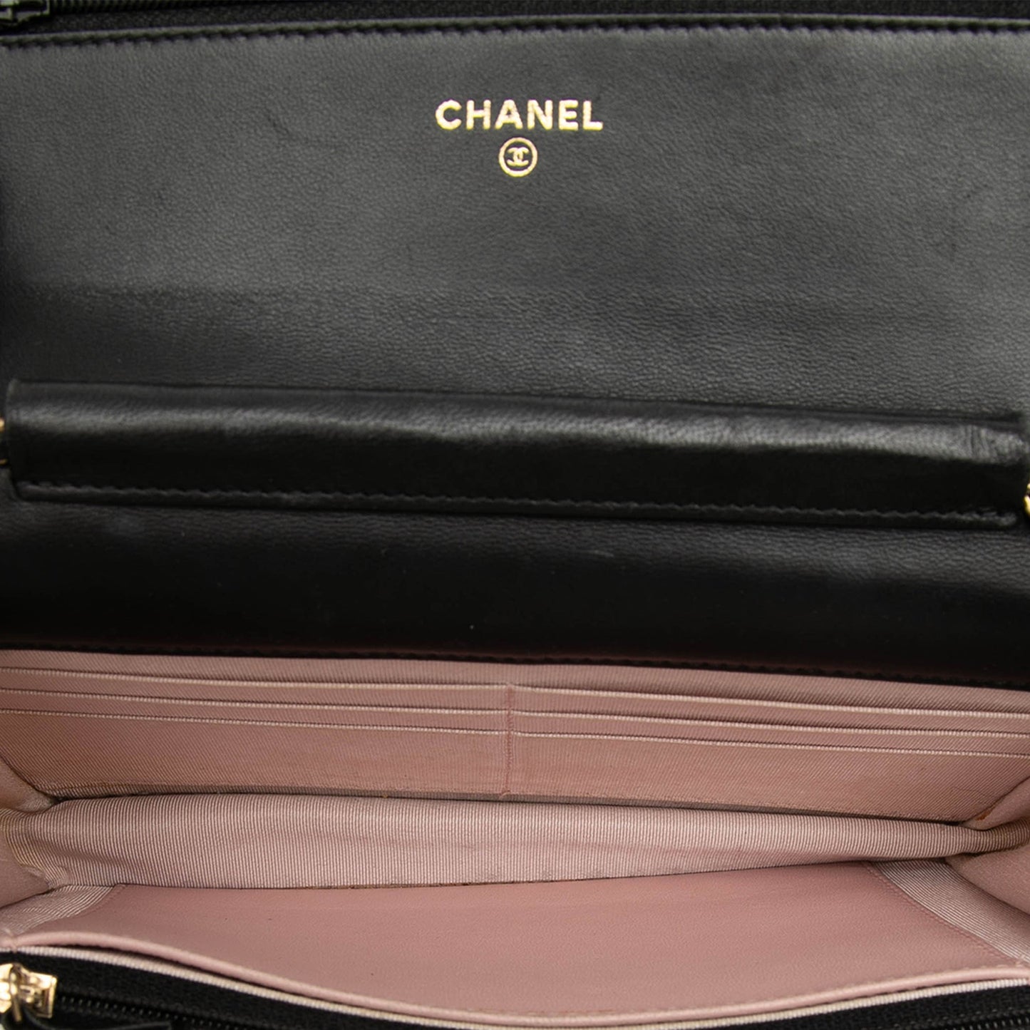 Chanel Quilted Lambskin Crest Wallet On Chain