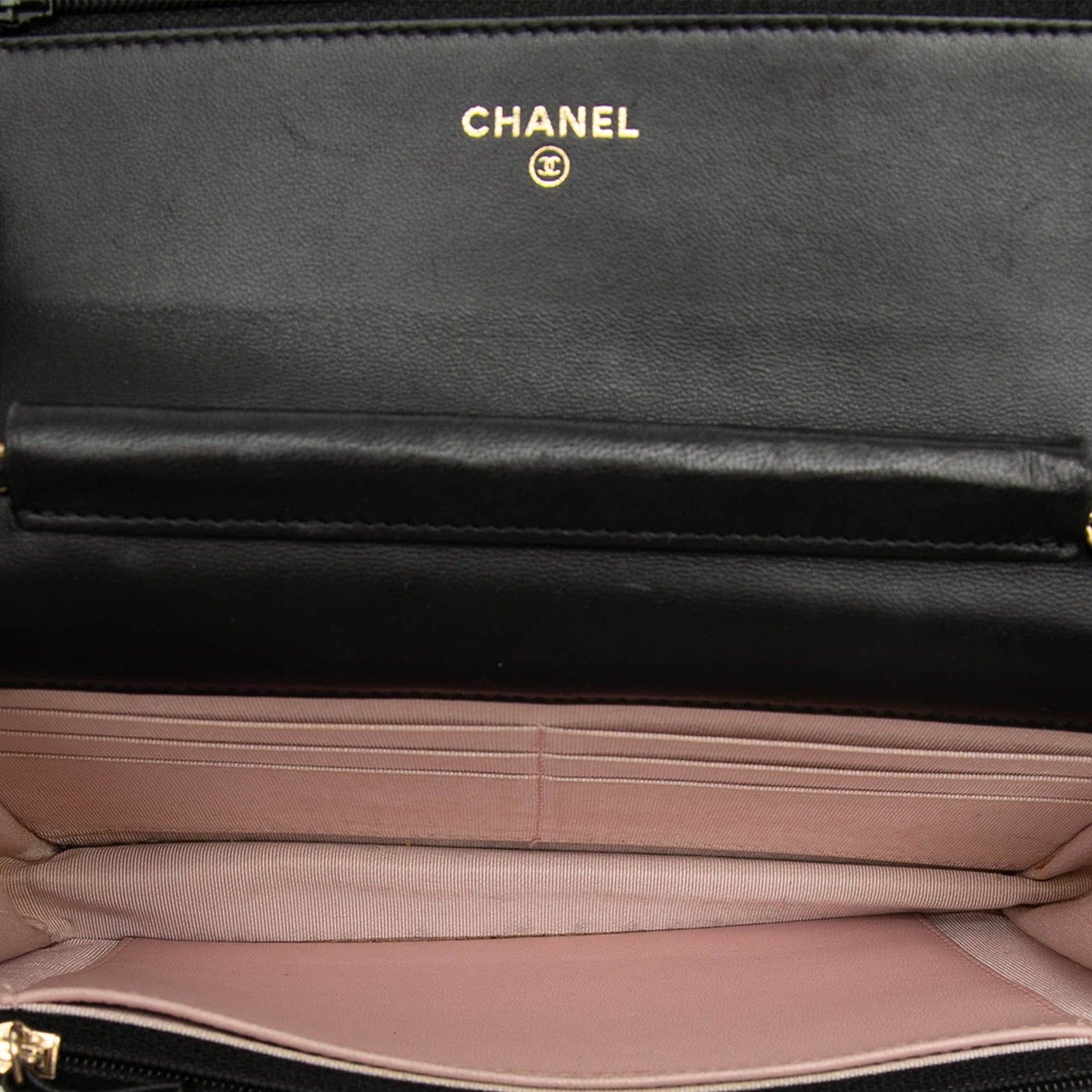 Chanel Quilted Lambskin Crest Wallet On Chain