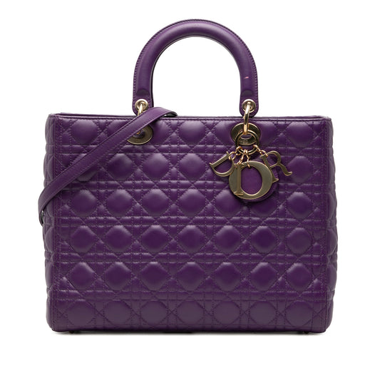 Dior Large Lambskin Cannage Lady Dior