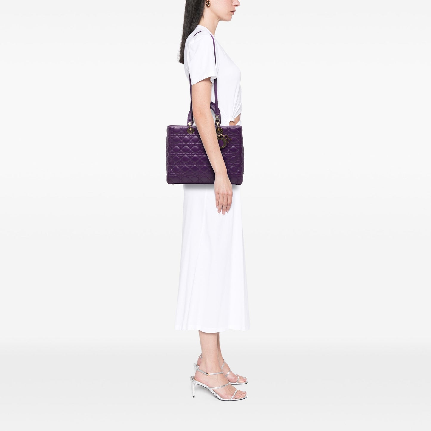 Dior Large Lambskin Cannage Lady Dior