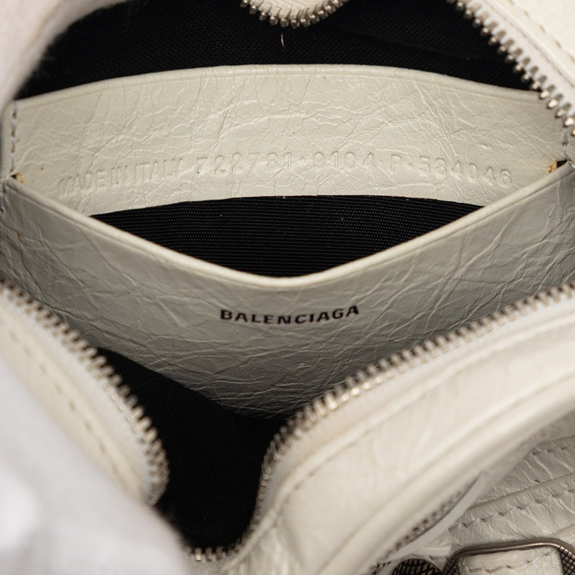 Balenciaga Mini Lambskin Motocross Le Cagole Heart Chain Bag