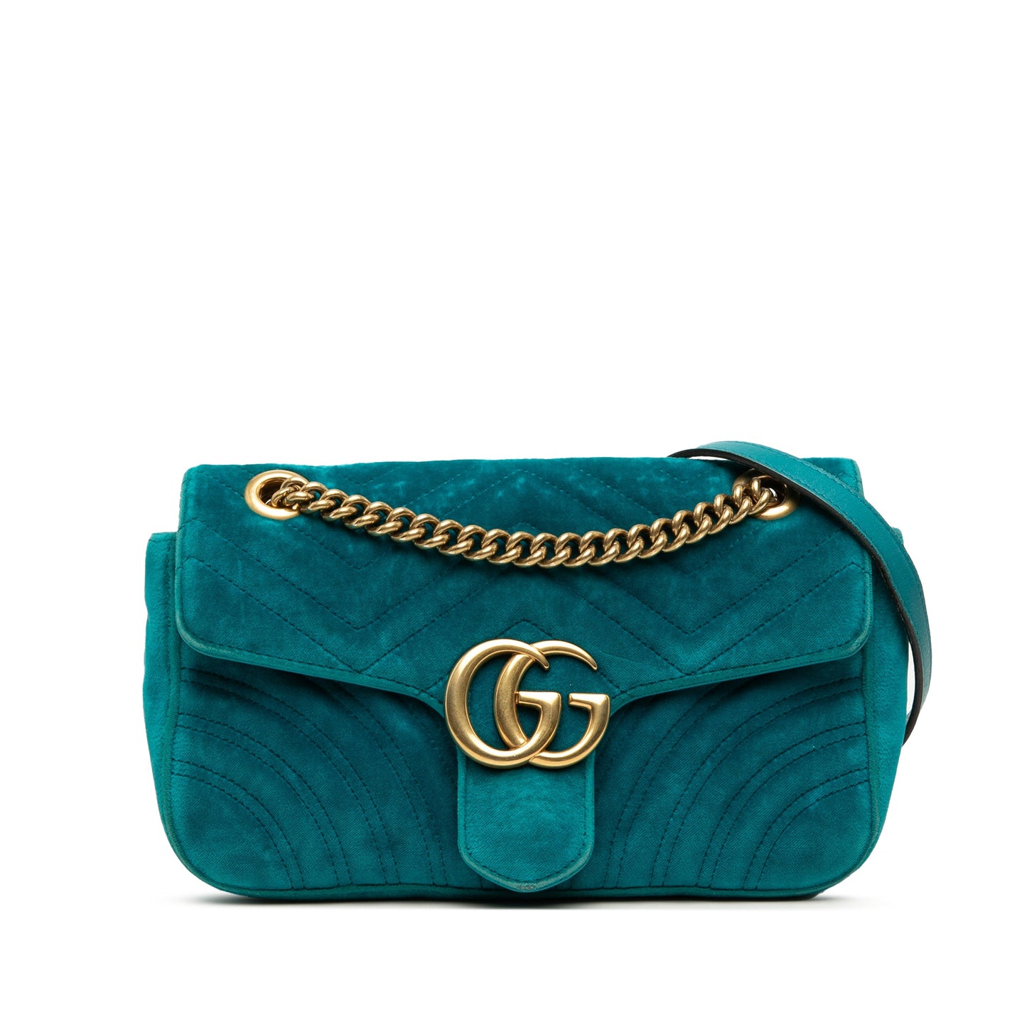 Gucci Medium GG Marmont Matelasse Velvet Shoulder Bag