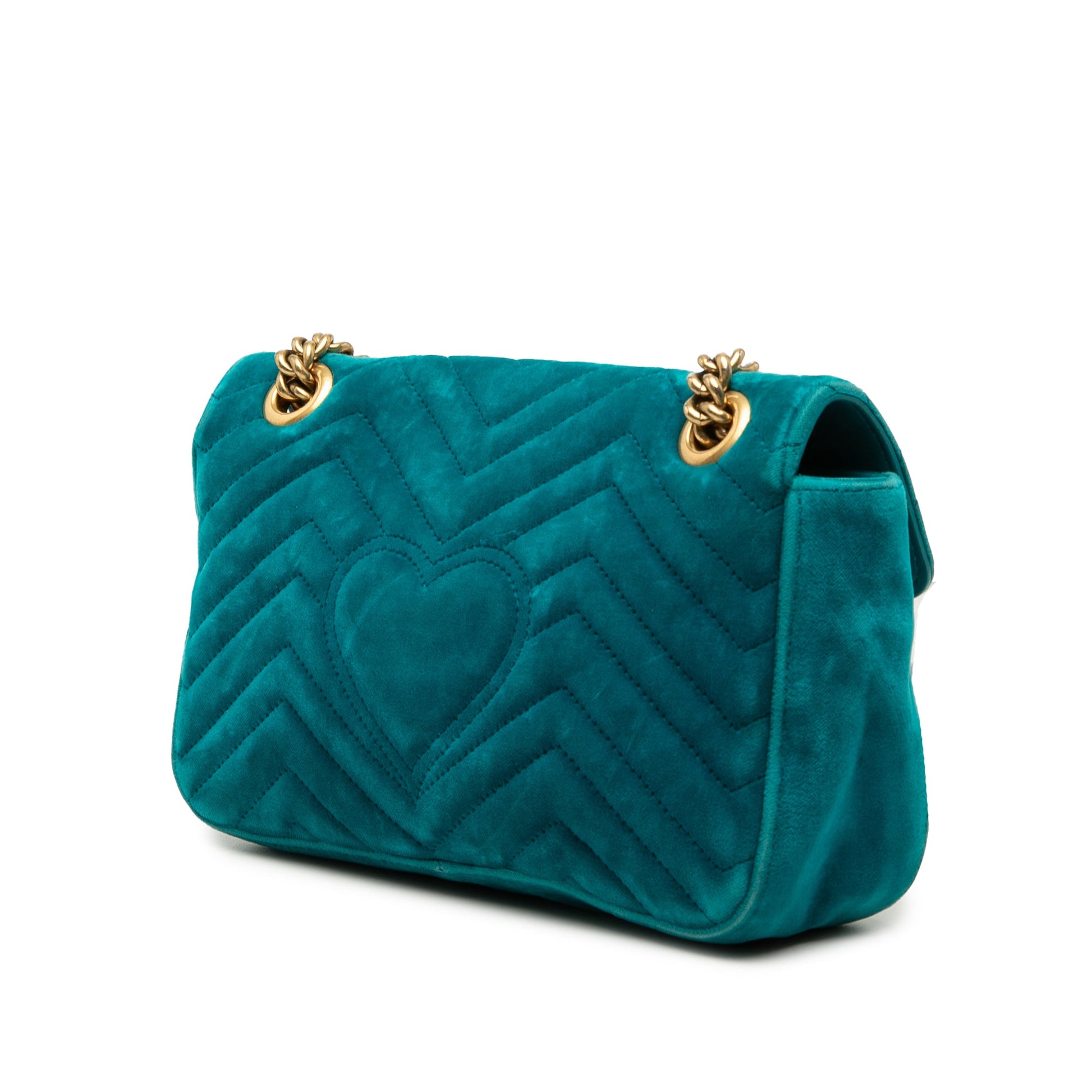 Gucci Medium GG Marmont Matelasse Velvet Shoulder Bag