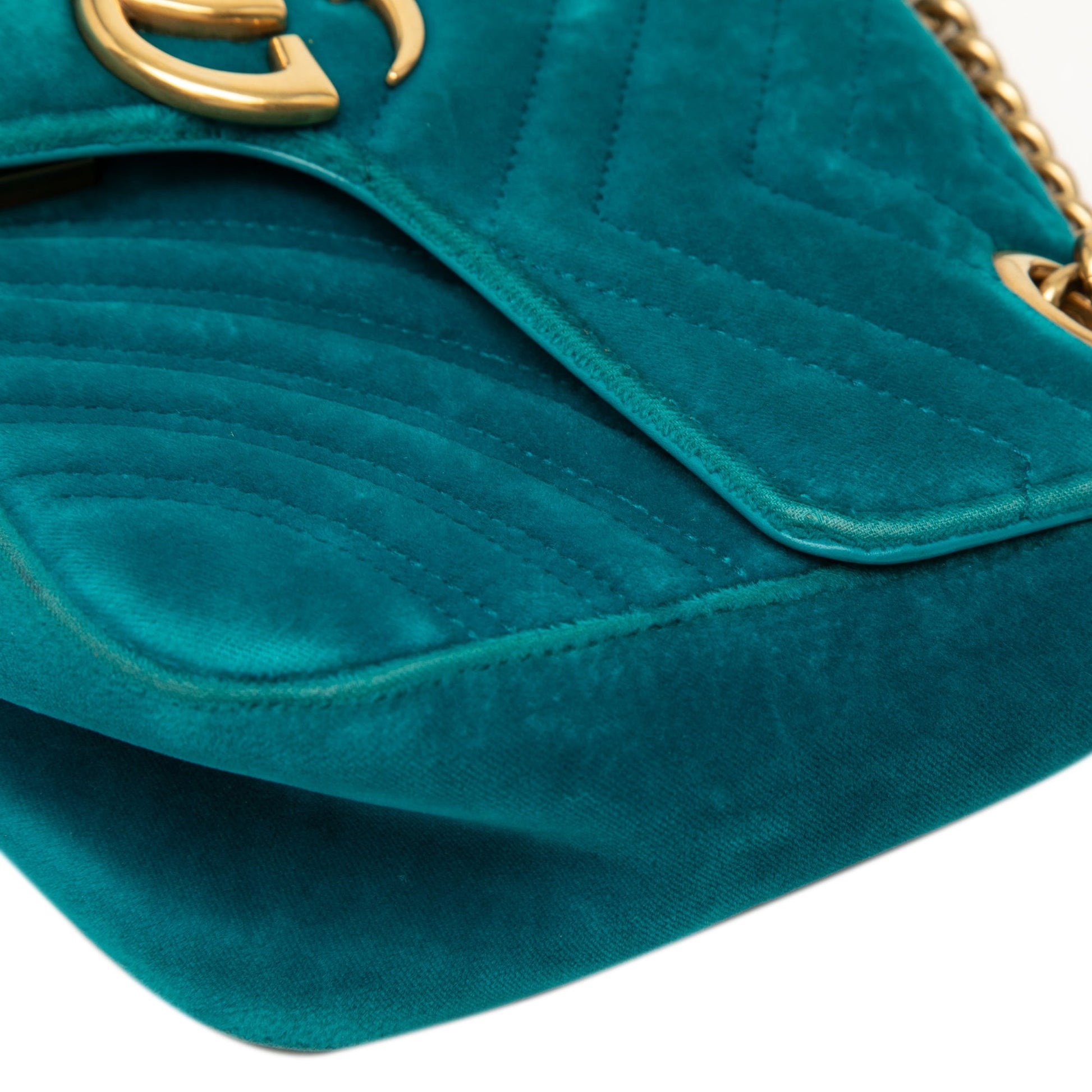 Gucci Medium GG Marmont Matelasse Velvet Shoulder Bag