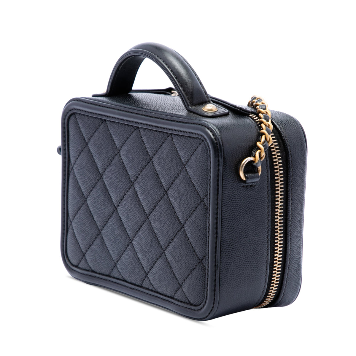 Chanel Small Caviar CC Filigree Vanity Case