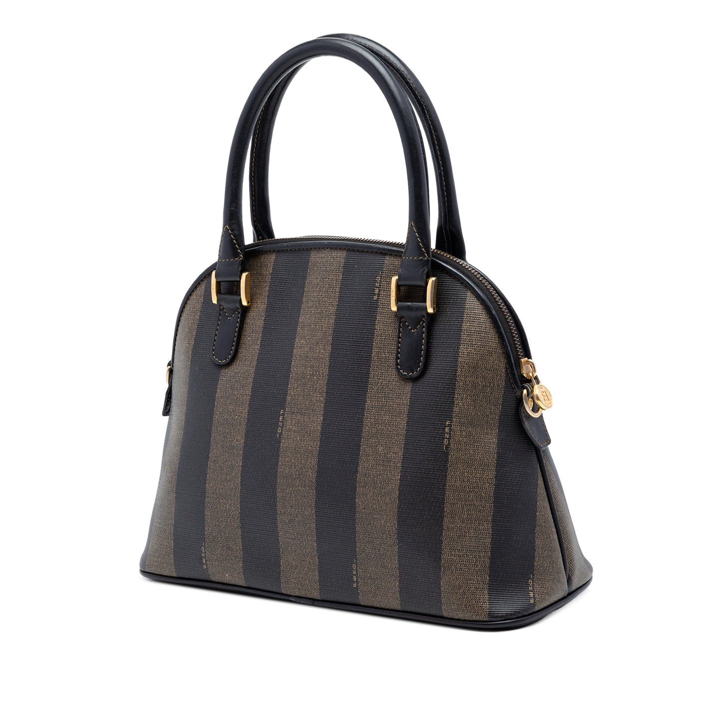 Fendi Pequin Coated Canvas Dome Satchel