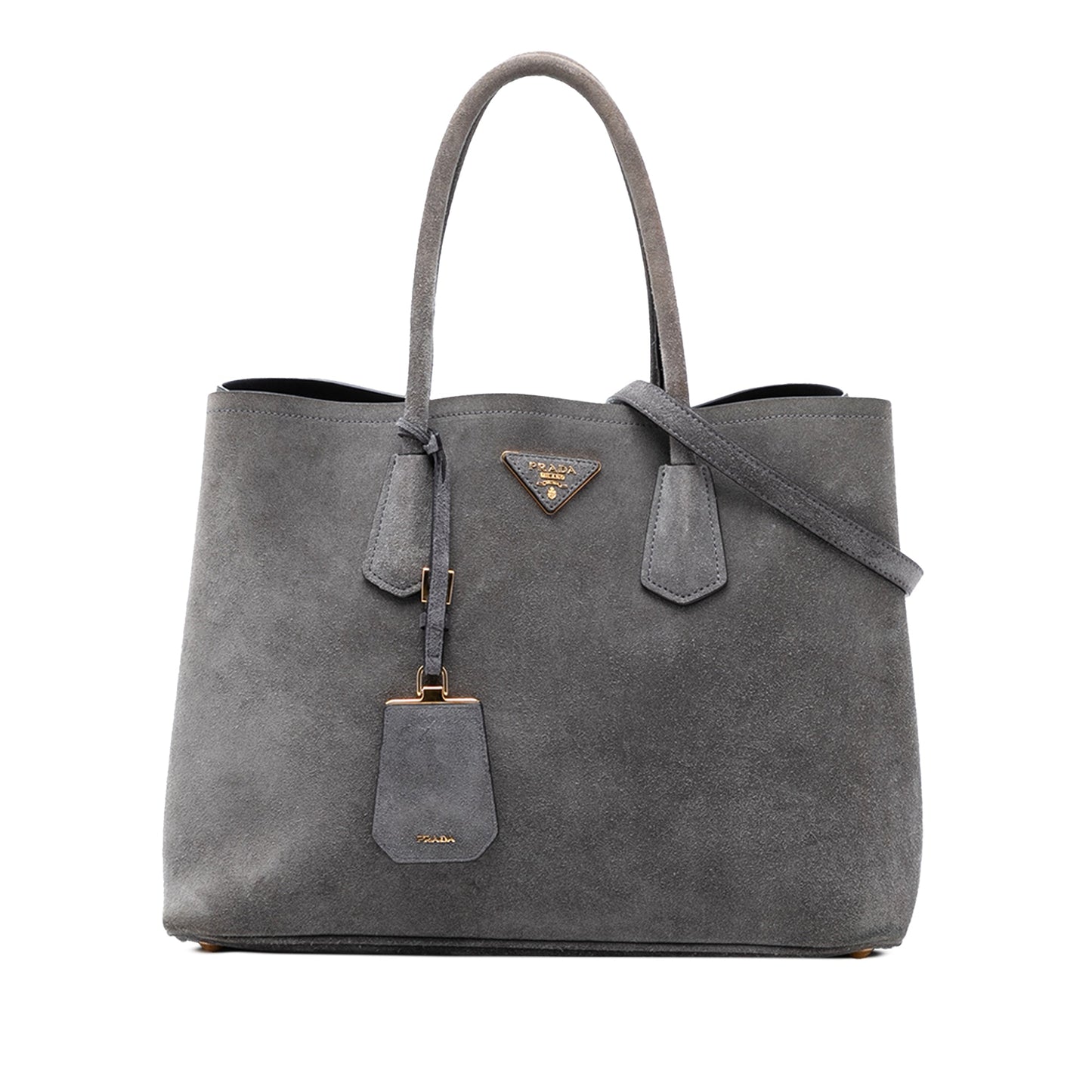 Prada Medium Scamosciato Double Satchel