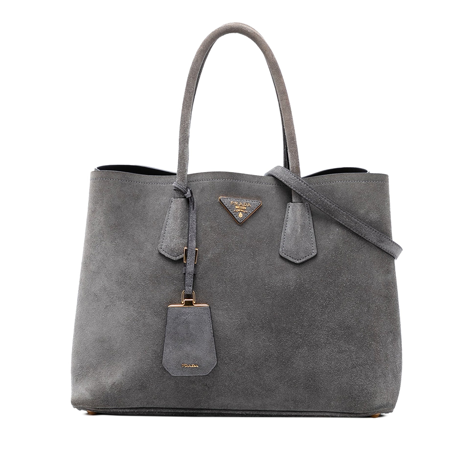 Prada Medium Scamosciato Double Satchel