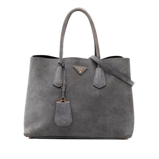 Prada Medium Scamosciato Double Satchel