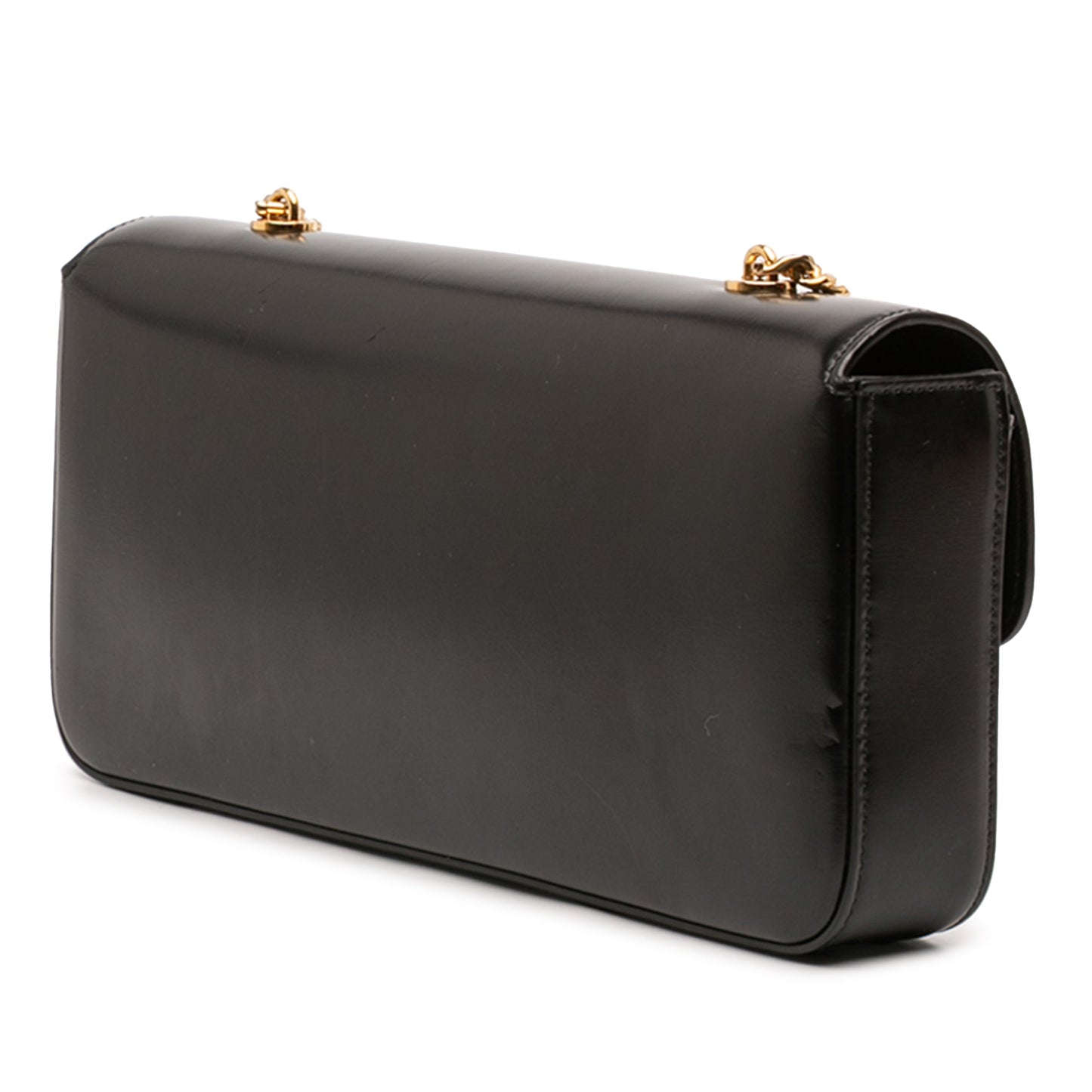 Celine Shiny Calfskin Triomphe Chain Shoulder Bag