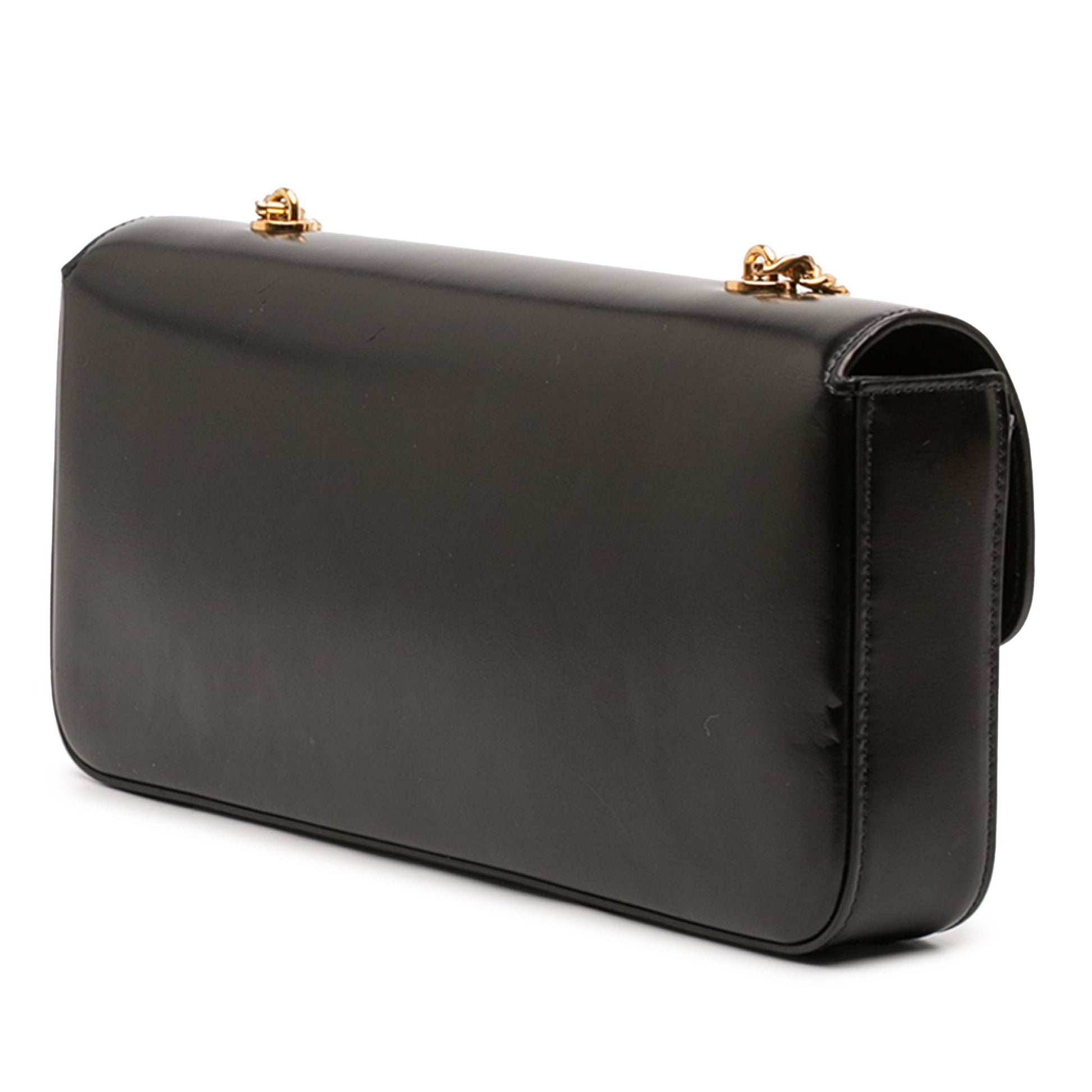 Celine Shiny Calfskin Triomphe Chain Shoulder Bag