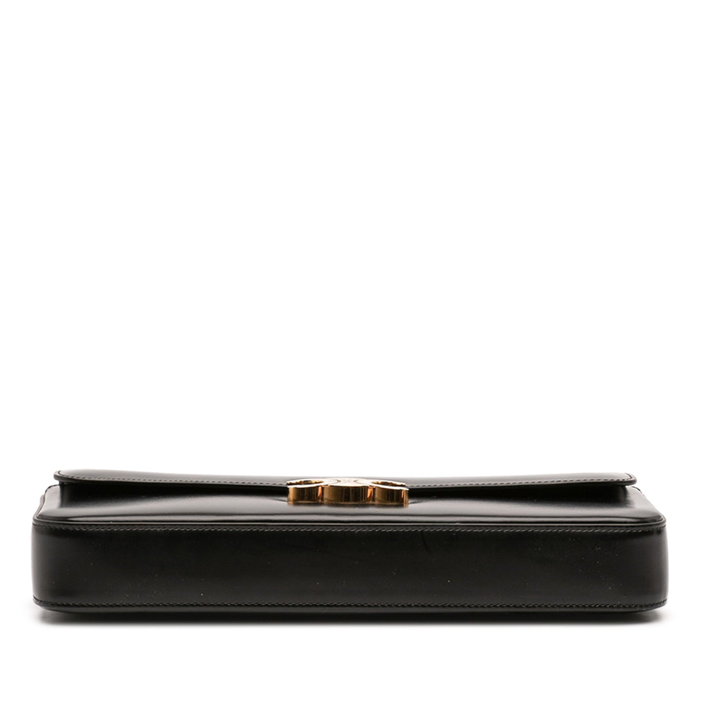 Celine Shiny Calfskin Triomphe Chain Shoulder Bag