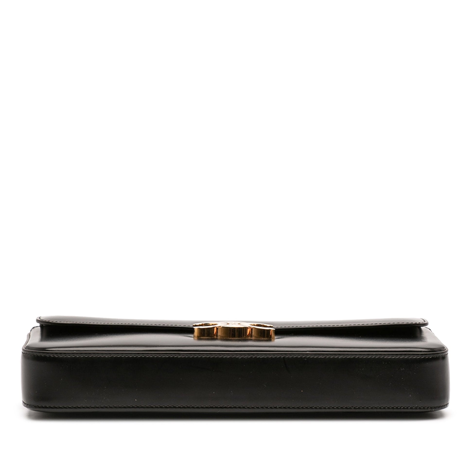 Celine Shiny Calfskin Triomphe Chain Shoulder Bag