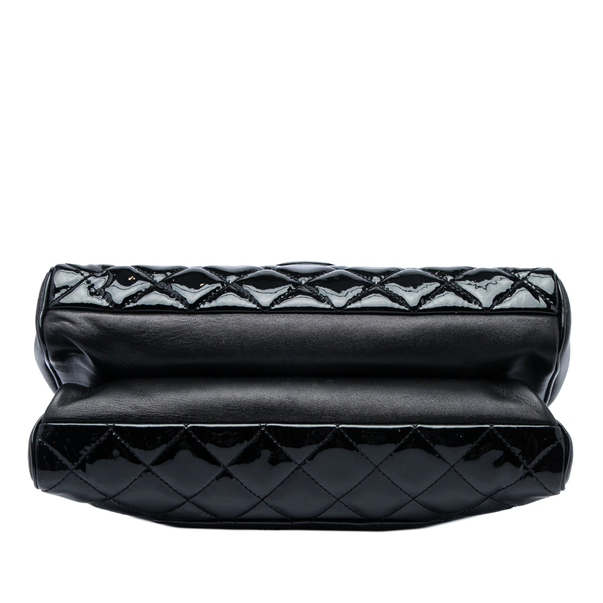 Chanel Large CC Quilted Patent Double Compartment Flap