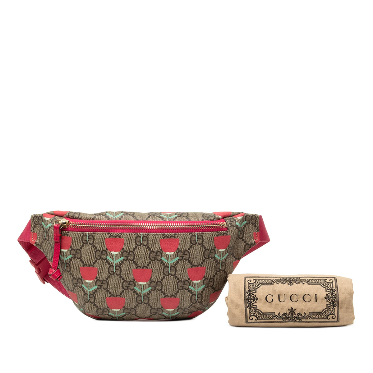 Gucci Kids GG Supreme Tulip Belt Bag — Beige