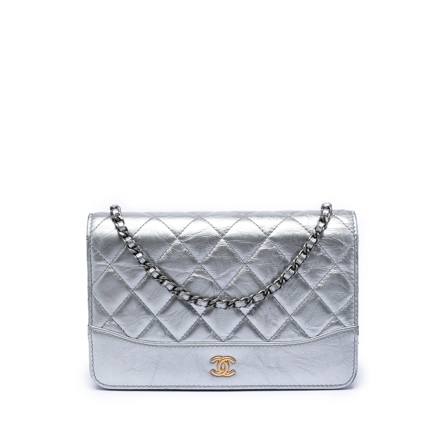 Chanel Quilted Aged Calfskin Gabrielle Wallet On Chain