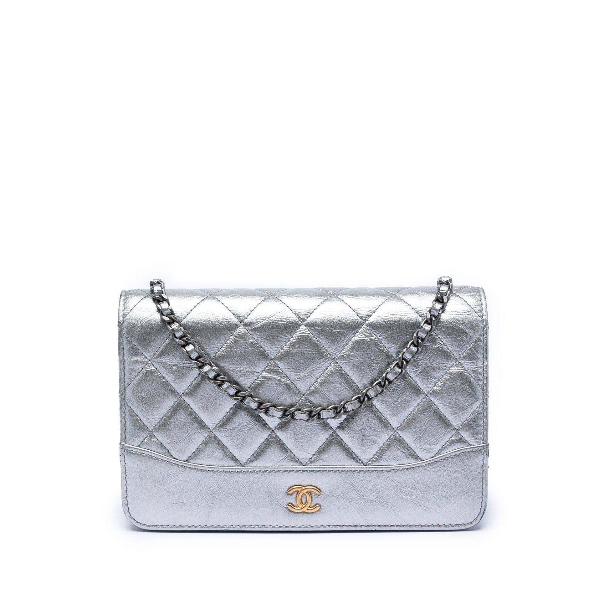 Chanel Quilted Aged Calfskin Gabrielle Wallet On Chain