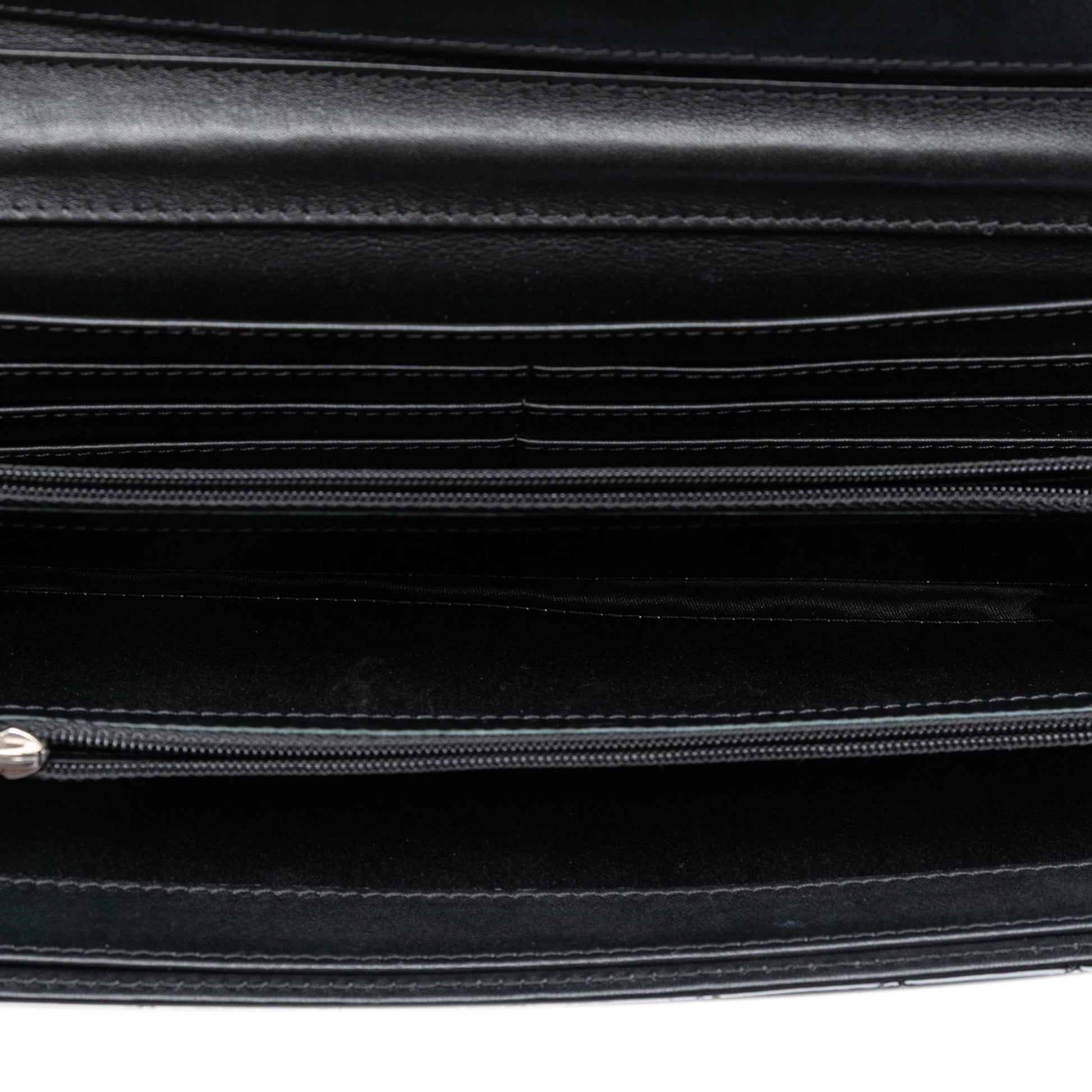 Quilted Patent Brilliant East West Flap Clutch with Chain