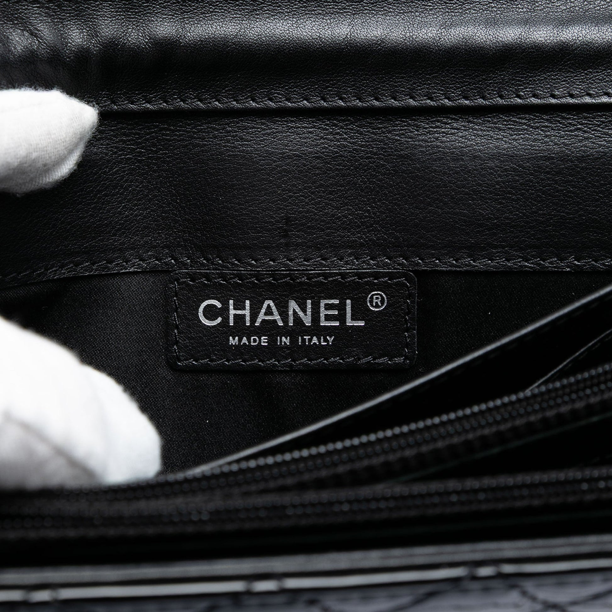 Quilted Patent Brilliant East West Flap Clutch with Chain