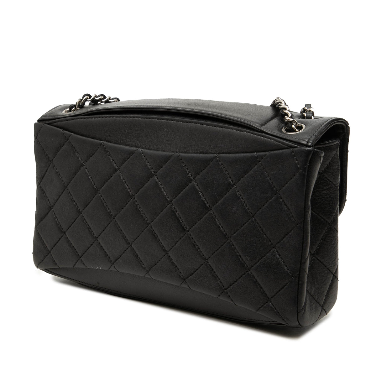 Chanel CC Quilted Calfskin Single Flap — Black