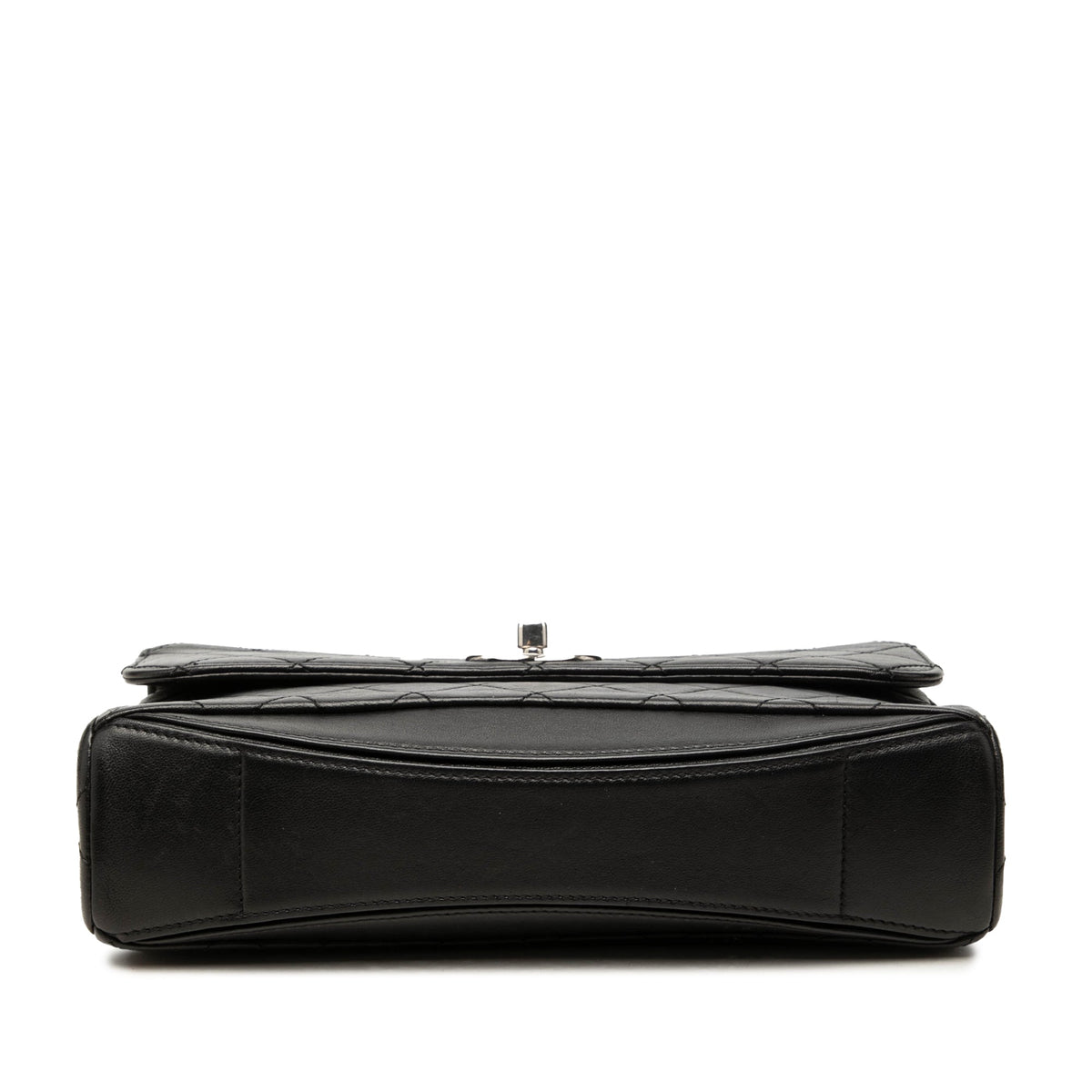 Chanel CC Quilted Calfskin Single Flap — Black