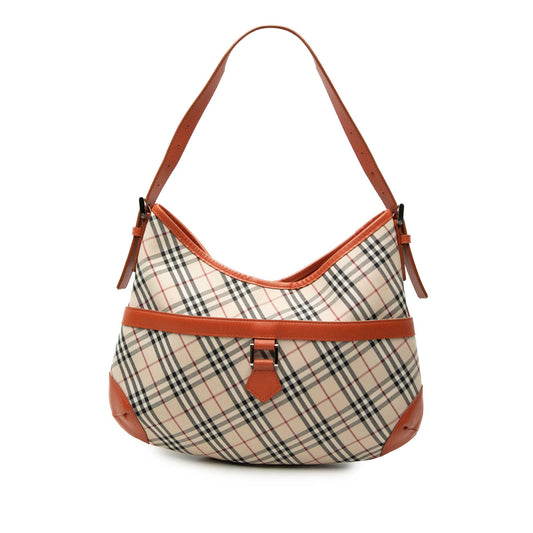 Burberry Nova Check Canvas Hobo