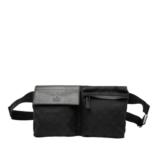 Gucci GG Canvas Double Pocket Belt Bag