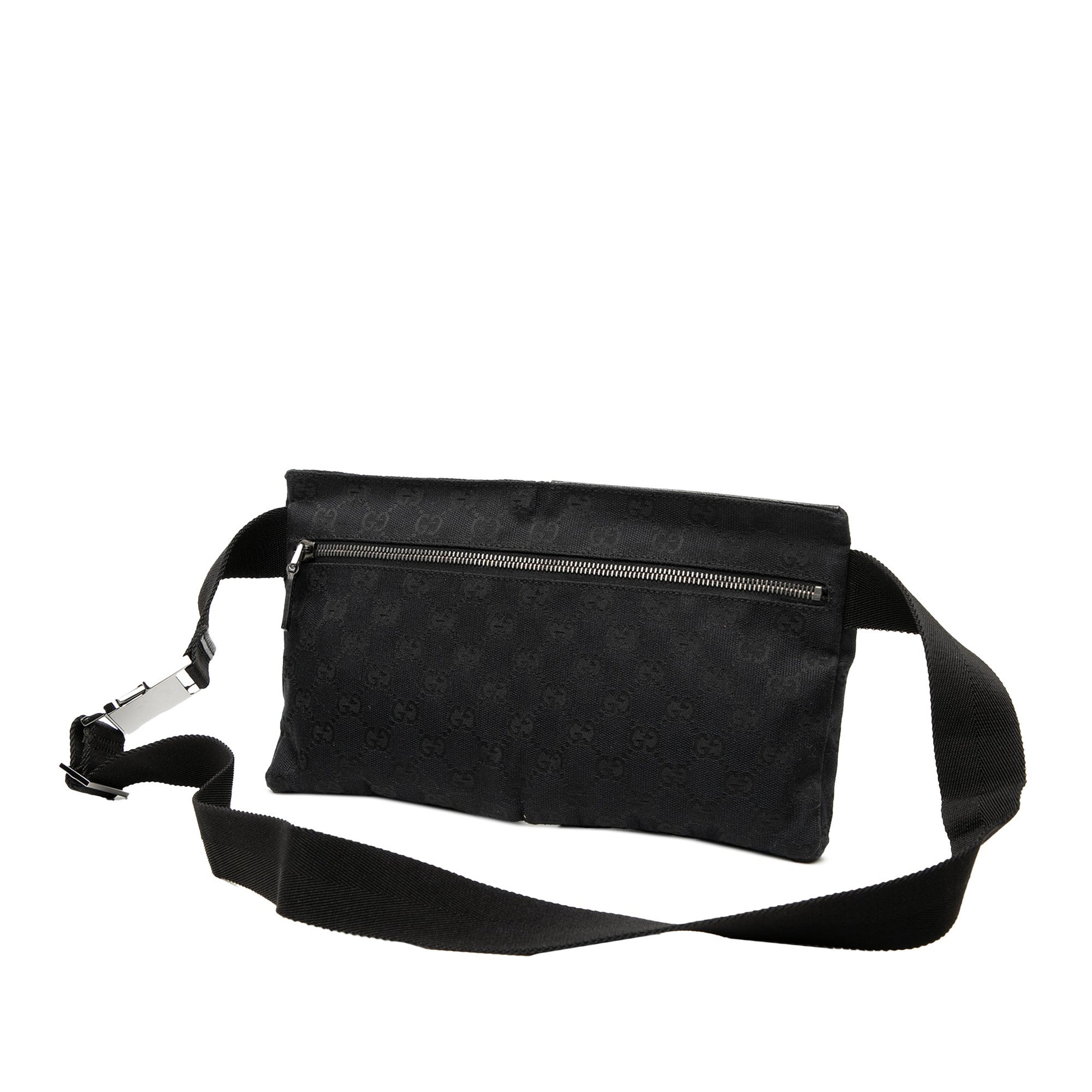 Gucci GG Canvas Double Pocket Belt Bag