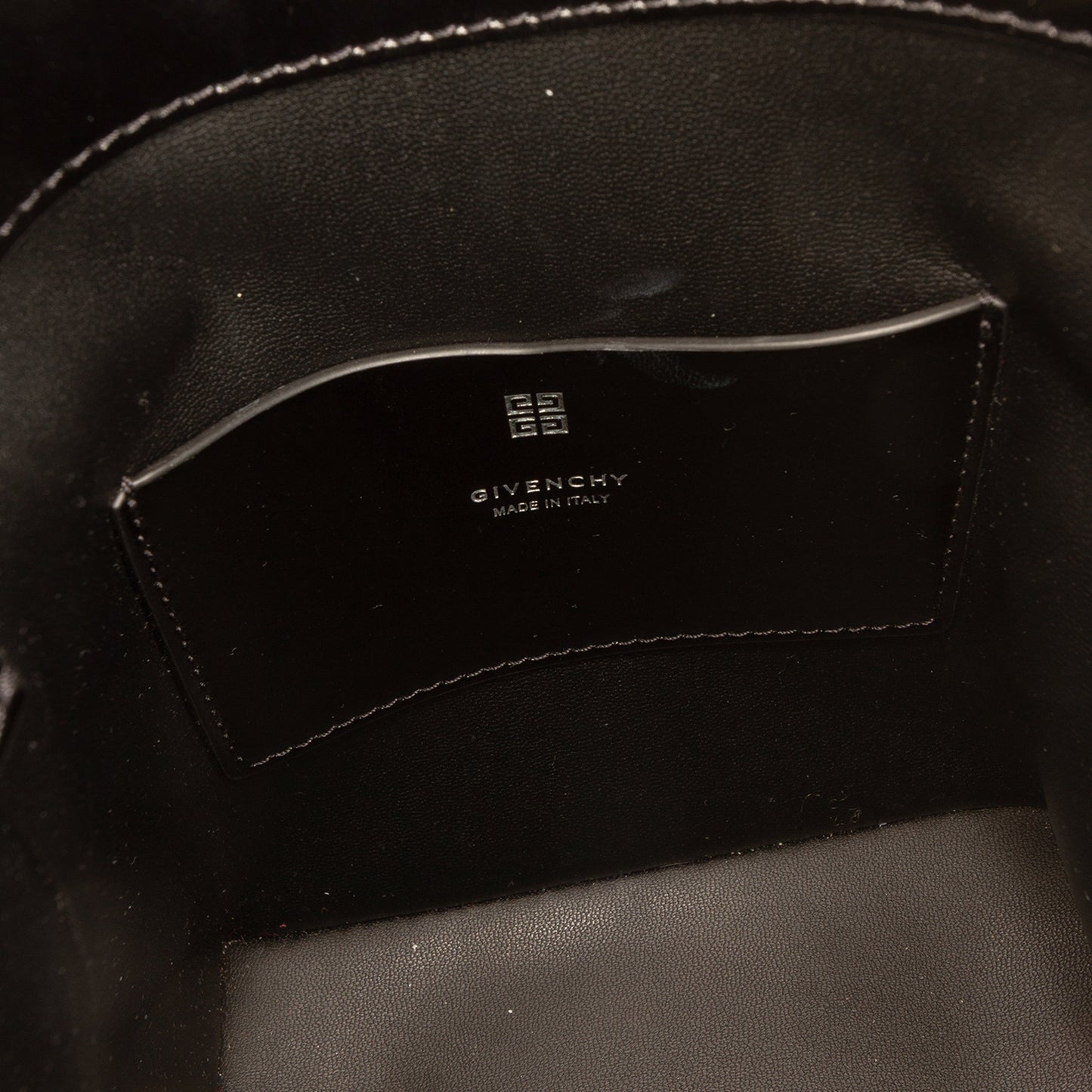 Givenchy Micro Leather GV Shark Lock Bucket Bag