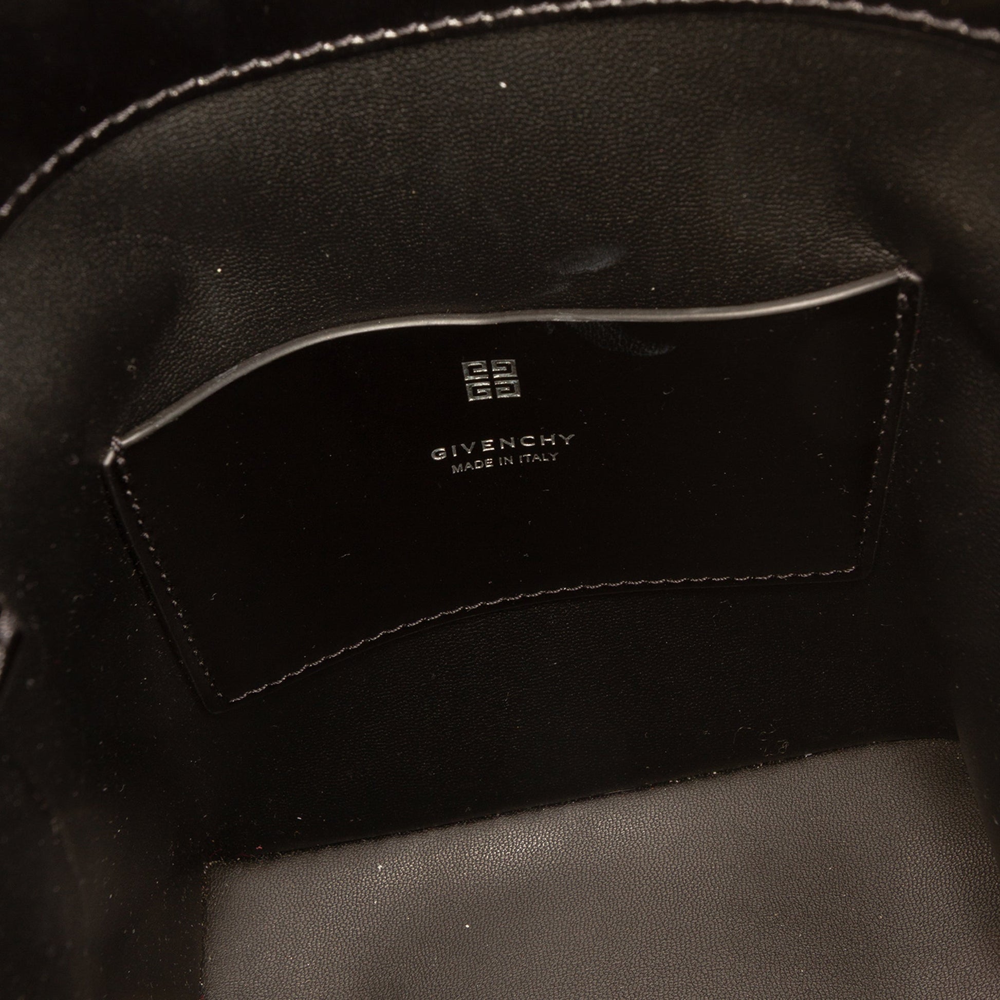 Givenchy Micro Leather GV Shark Lock Bucket Bag