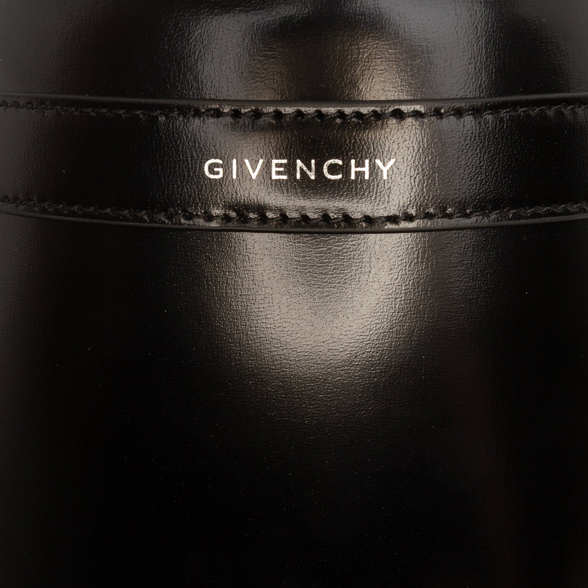 Givenchy Micro Leather GV Shark Lock Bucket Bag