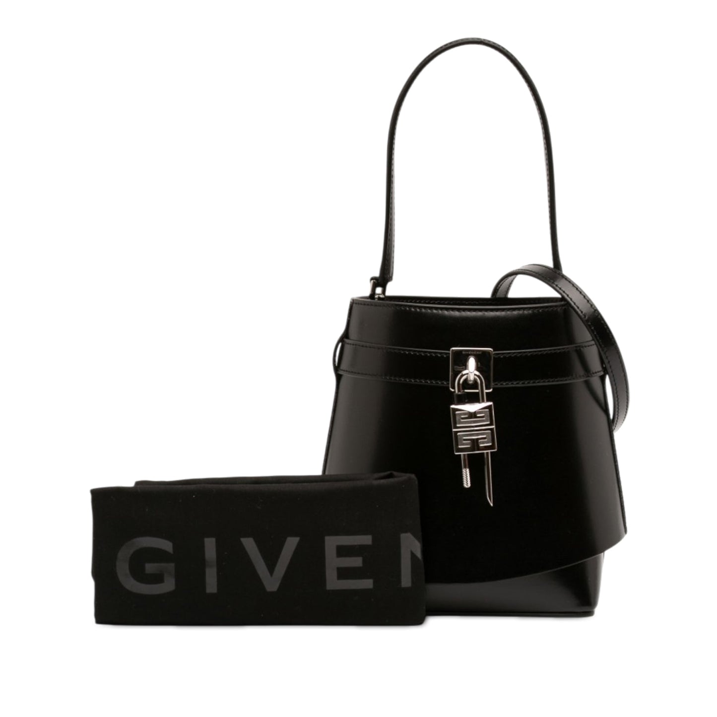 Givenchy Micro Leather GV Shark Lock Bucket Bag