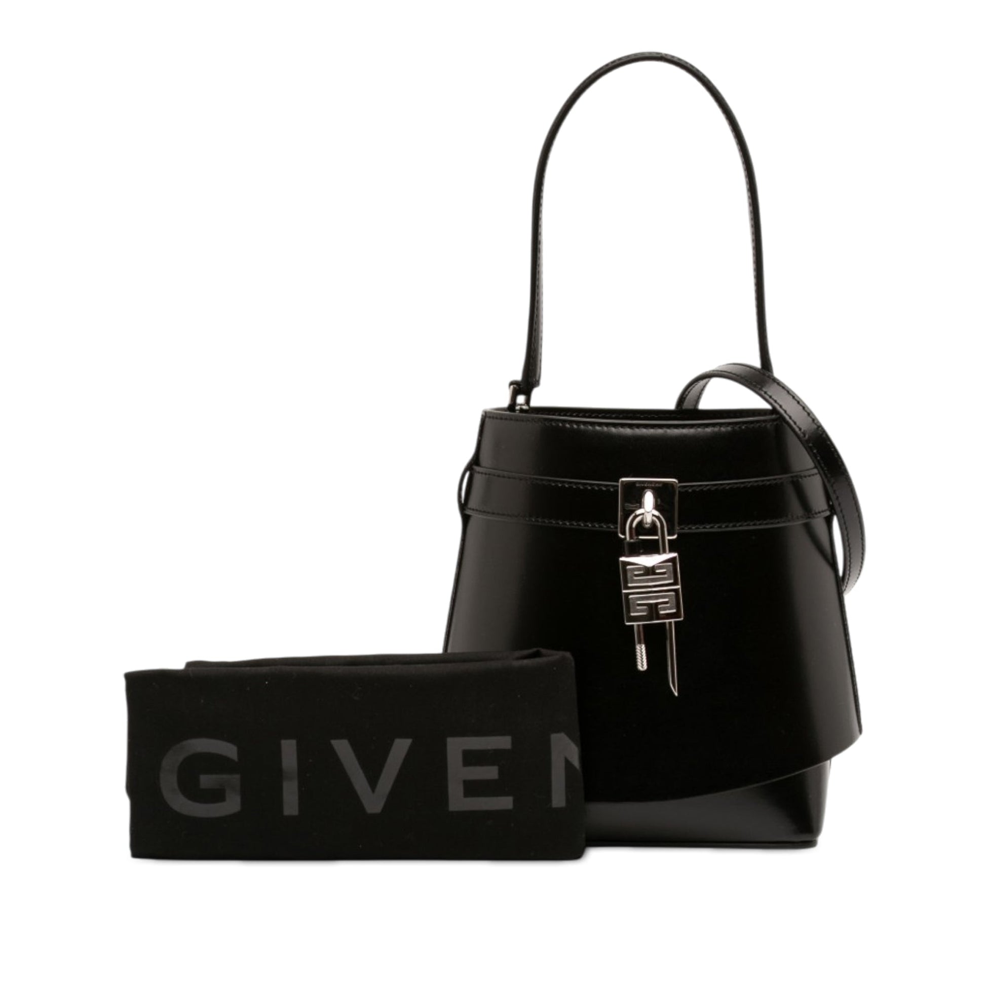 Givenchy Micro Leather GV Shark Lock Bucket Bag