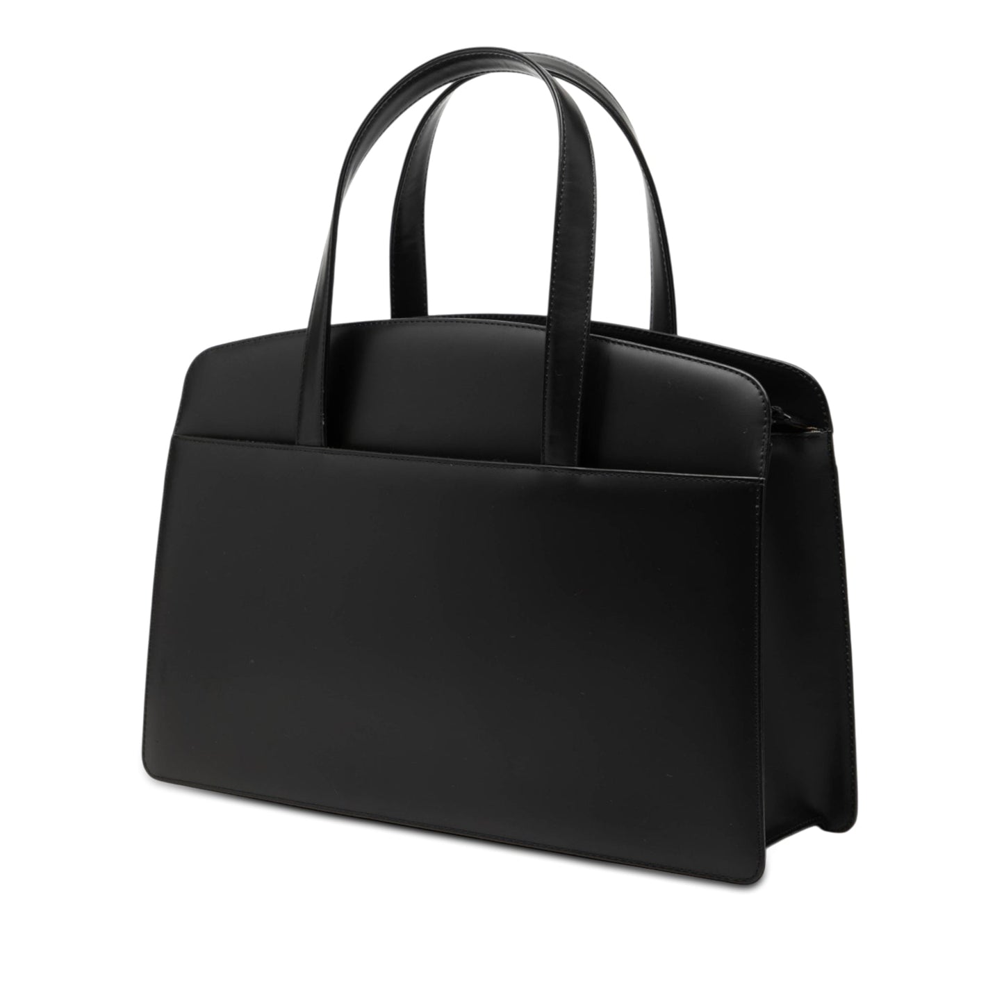 Burberry House Check Trimmed Leather Handbag