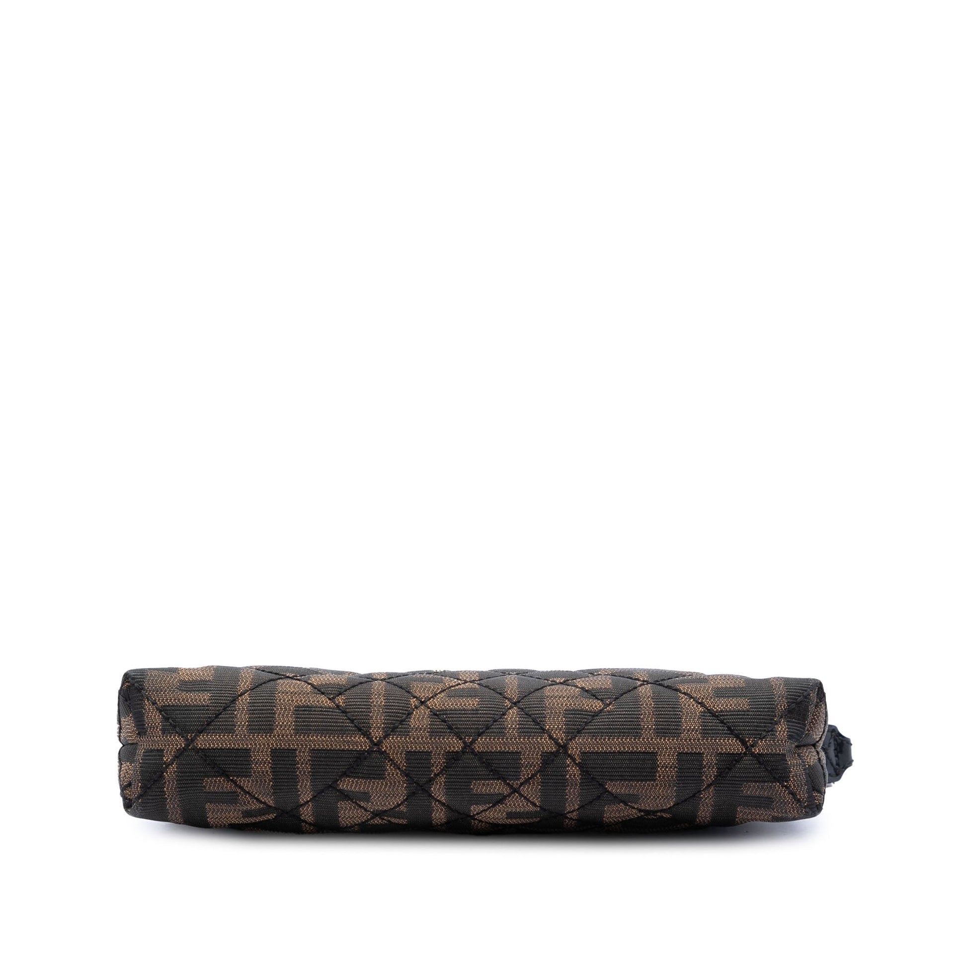 Fendi Quilted Zucca Canvas Chain Pochette