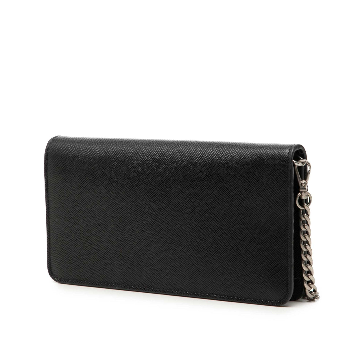 Prada Saffiano Metal Applique Wallet On Chain