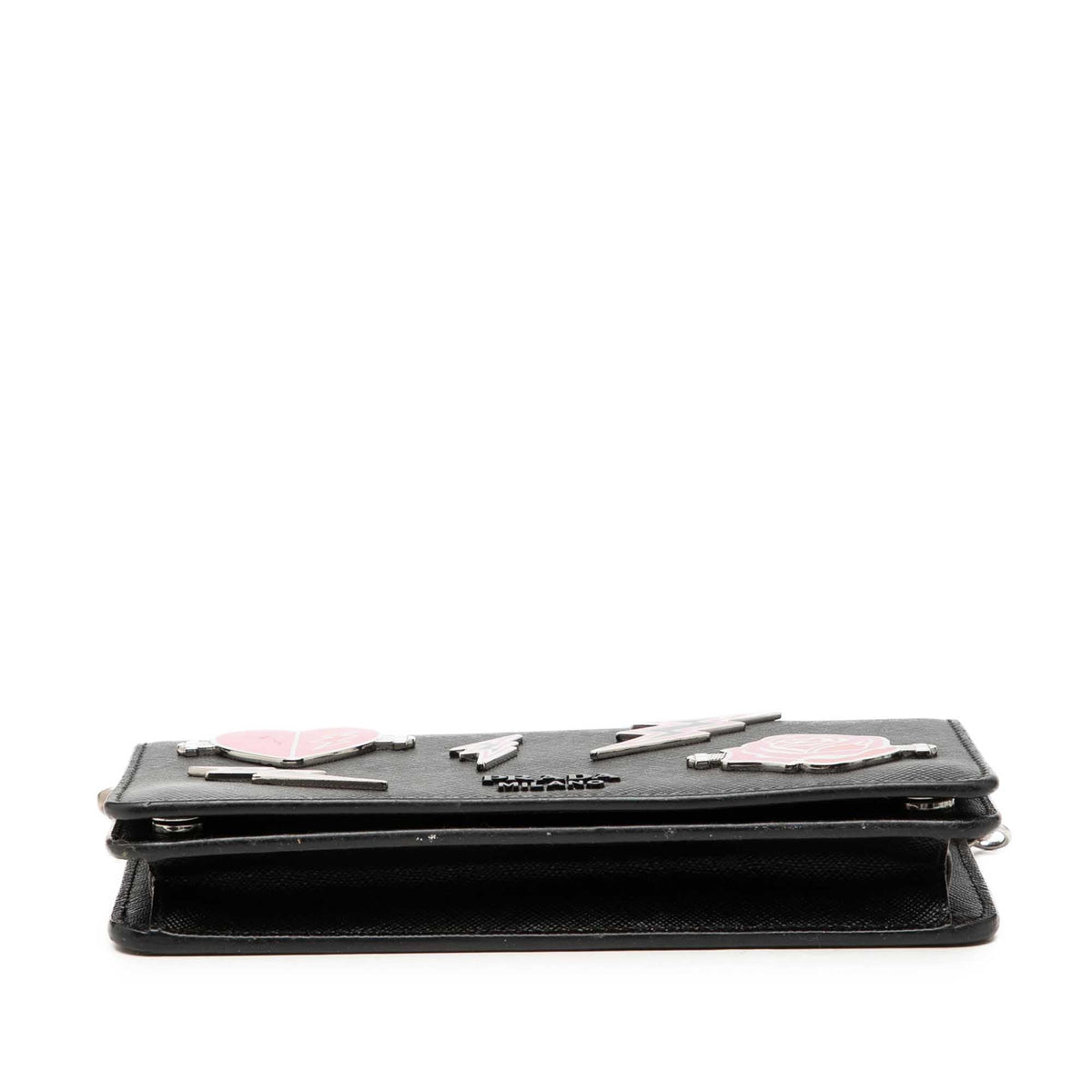 Prada Saffiano Metal Applique Wallet On Chain