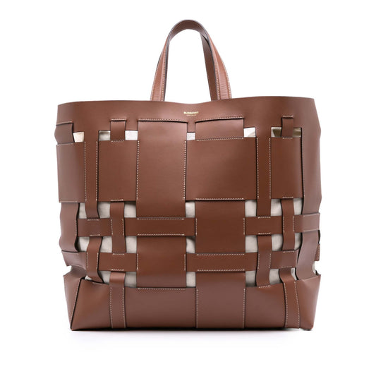 Burberry Large Leather Foster Tote