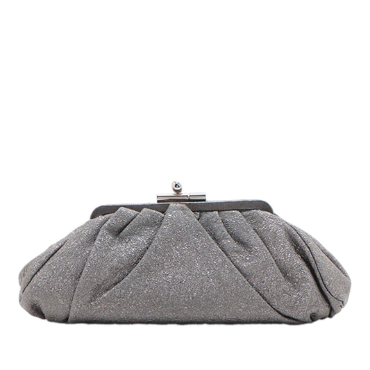 Chanel Leather Kiss Lock Clutch
